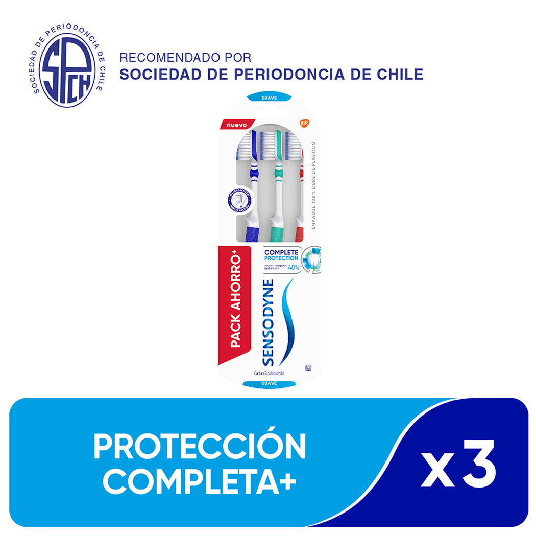 Cepillo de Dientes Sensodyne Complete Protection Suave 3 un, , large image number 0