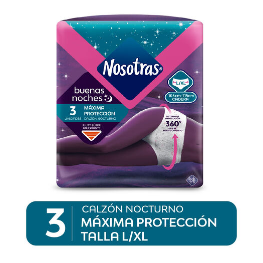Calzon Nocturno Nosotras Talla L-Xl 3Un, , large image number 0