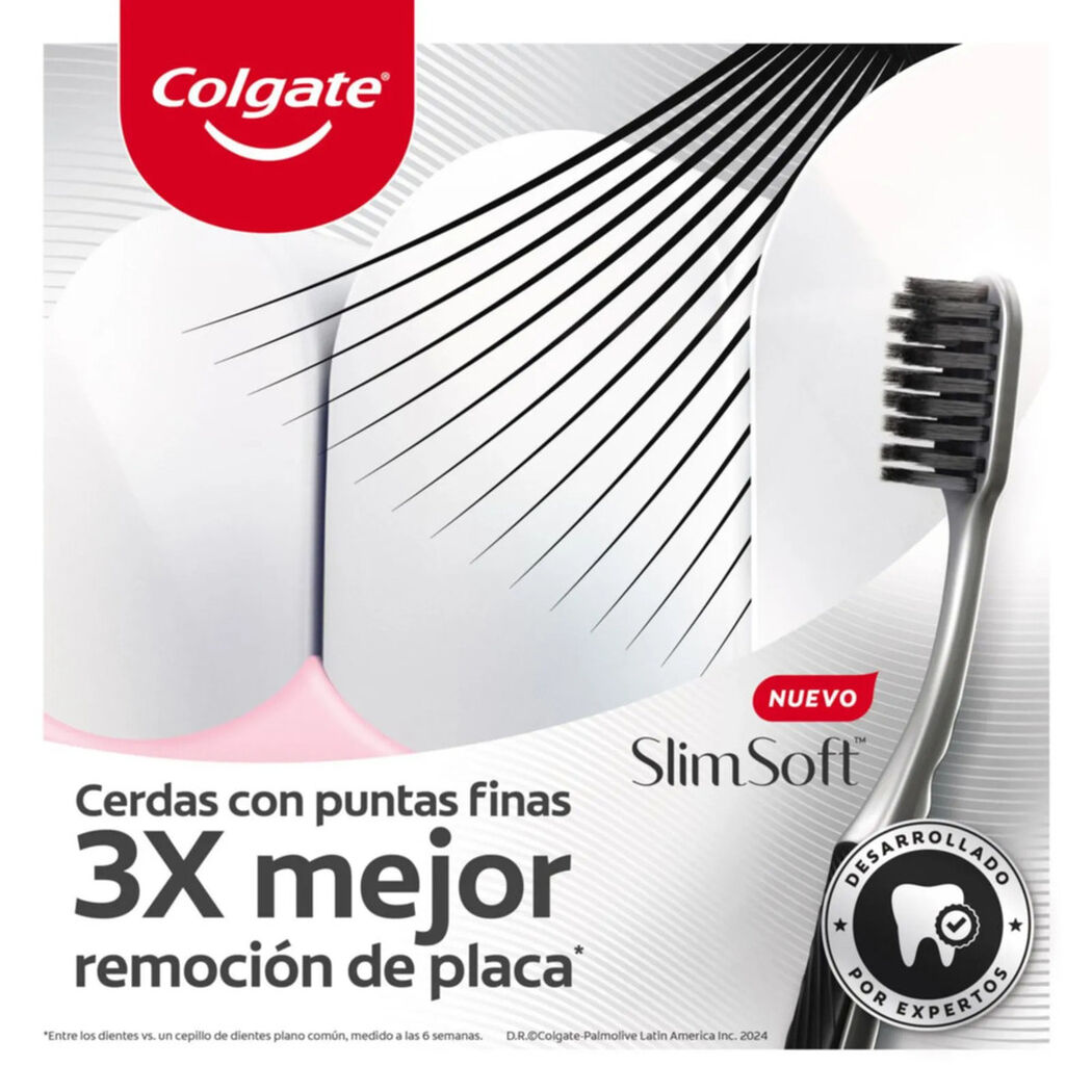 Cepillo de Dientes Colgate Slim Soft Carbón Suave 3 un, , large image number 3