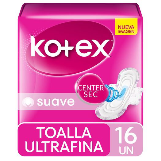 Toallas Higiénicas Kotex Ultrafina Suave Con Alas 16 un, , large image number 0