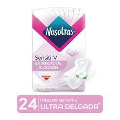 Toalla Higiénica Nosotras Sensitive V Ultra Delgada 24 un