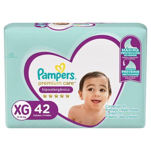 Pañales Desechables Pampers Premium Care Talla XG 42 un, , large image number 3