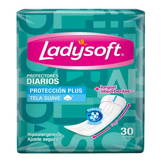Protector Diario Ladysoft Largo 30 un, , large image number 1