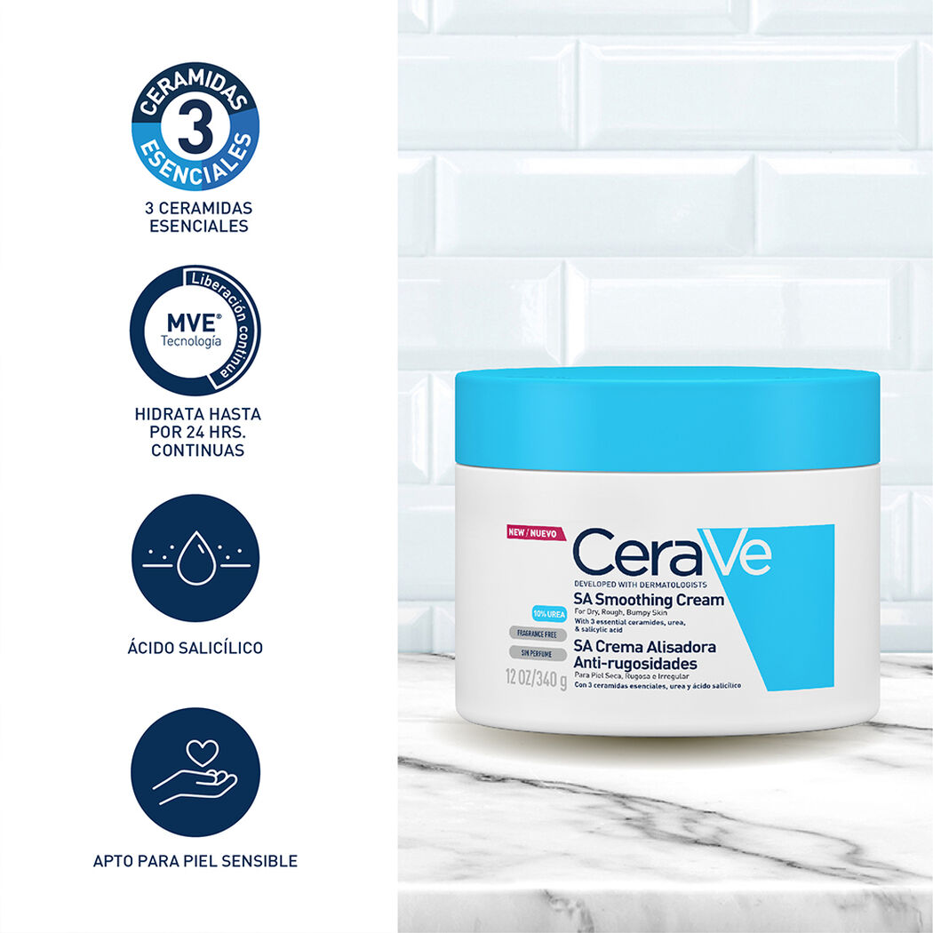 Crema Cerave Sa Smoothing 340 g, , large image number 3