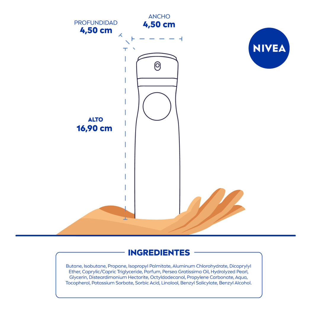 Desodorante Spray Nivea Pearl & Beauty Black 150ml, , large image number 3