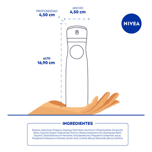 Desodorante Spray Nivea Pearl & Beauty Black 150ml, , large image number 3