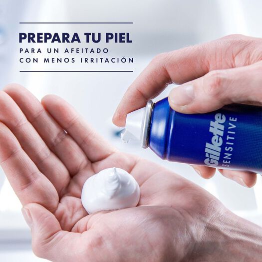 Espuma de Afeitar Gillette Sensitive con Más Lubricación para Piel Sensible, 155 ml, , large image number 2