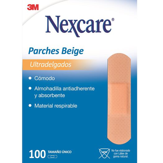 Nexcare Parche Ultradelgados x 100 Unidades, , large image number 0