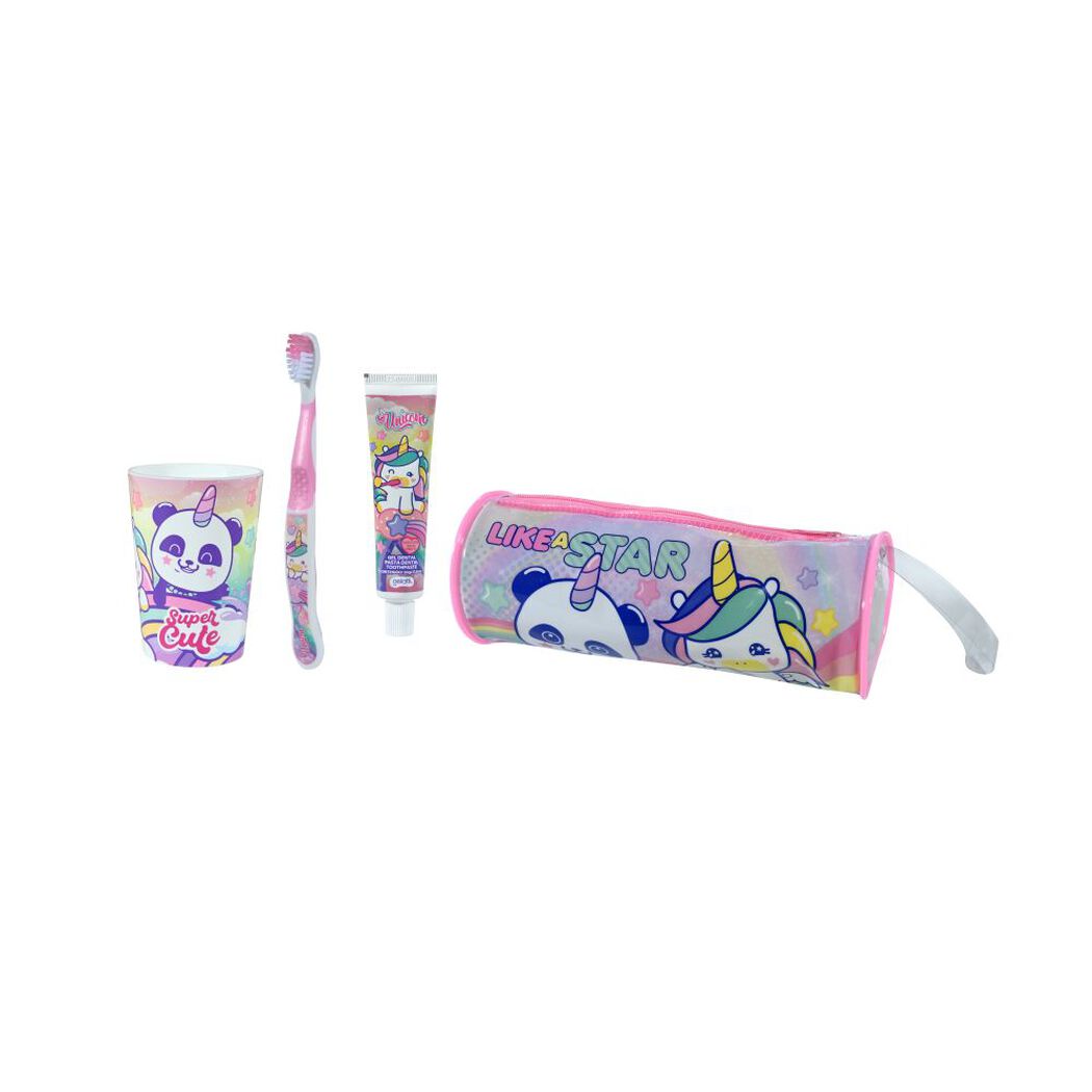 Set Oral Care (Back To School): Estuche + Pasta 50 Gr + Cepillo + Vaso Variedad De Liencias, , large image number 0