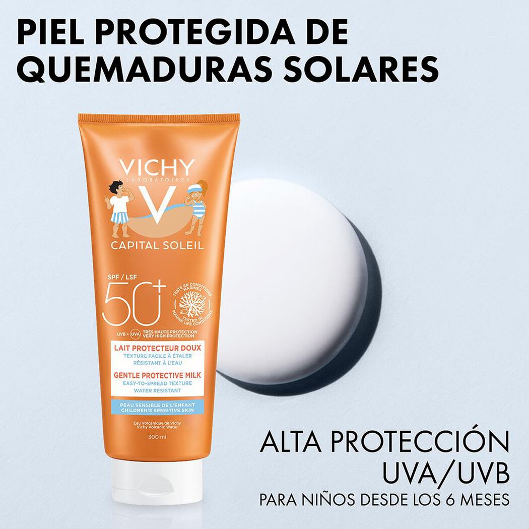Vichy Protector Solar Ideal Soleil FPS 50 Leche x 300 mL, , large image number 3