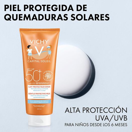 Vichy Protector Solar Ideal Soleil FPS 50 Leche x 300 mL, , large image number 3