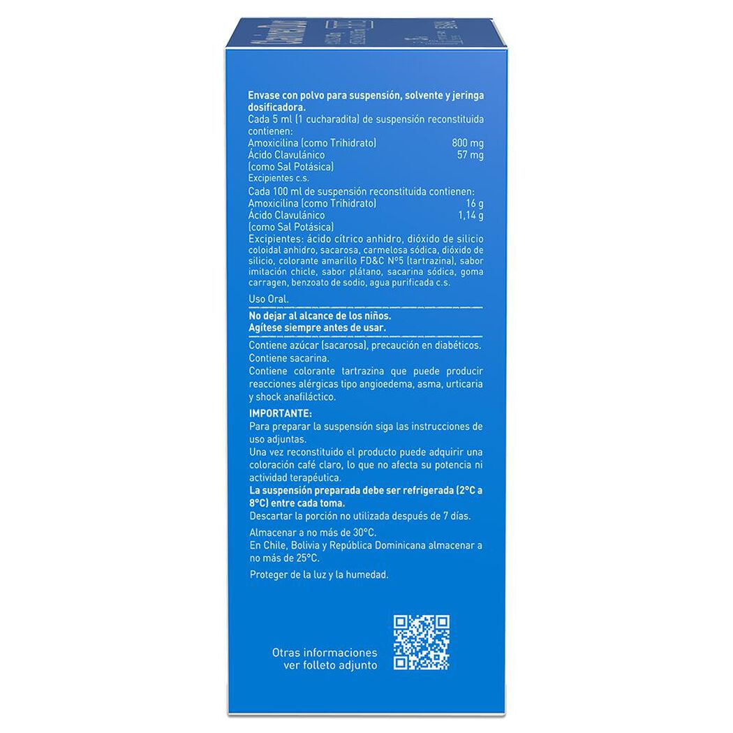 Clavinex Duo Forte 800 mg/57 mg/5 ml x 35 ml Polvo para Suspensión Oral con Solvente, , large image number 1