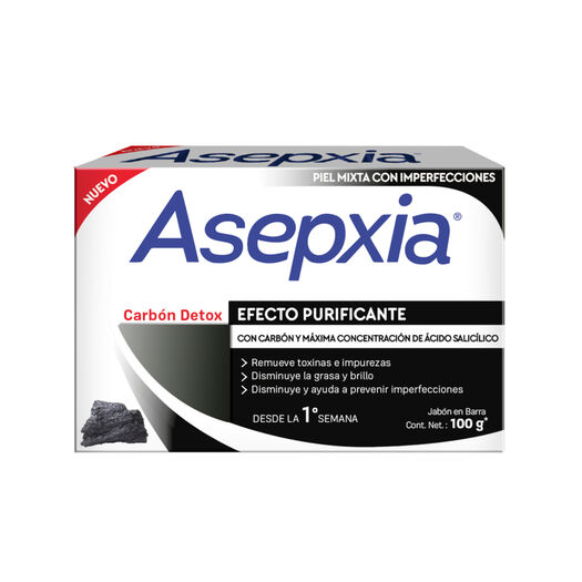 Asepxia Jabón Carbón 100 Gr, , large image number 0