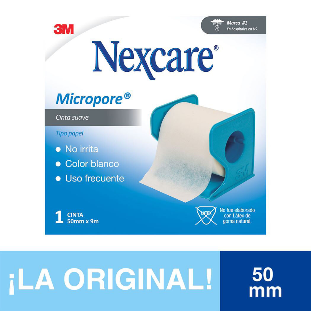 Cinta Adhesiva Micropore Blanca 50mm x 9,1mts. Nexcare, , large image number 0