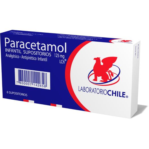 Paracetamol Infantil 125 mg x 6 Supositorios, , large image number 0