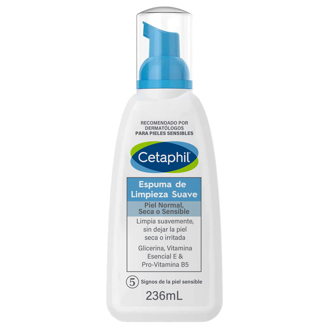 Espuma Limpiadora Cetaphil Facial Pieles Sensibles 236 mL, , large image number 0