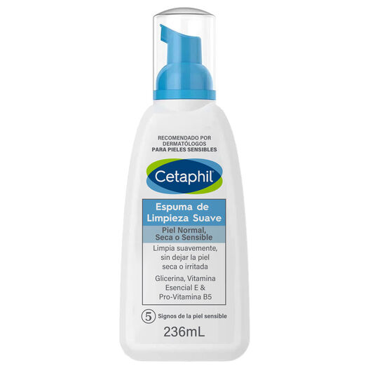 Espuma Limpiadora Facial Cetaphil para Pieles Sensibles 236ml, , large image number 0