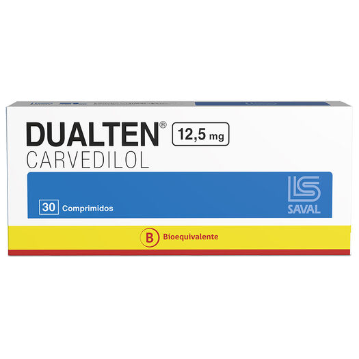 DUALTEN Carvedilol 12,5 mg 30 comprimidos, , large image number 0