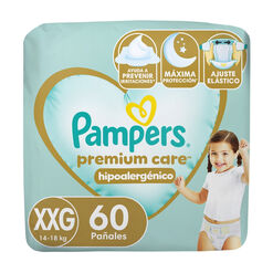 Pa&ntilde;ales Pampers Premium Care Hipoalerg&eacute;nico XXG 60 un