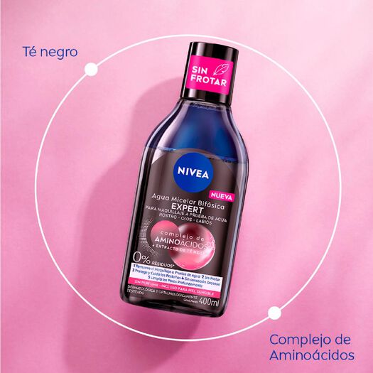 LOCIÓN MICELAR EXPERT NIVEA WATERPROOF MAKE UP REMOVER 400ML, , large image number 3