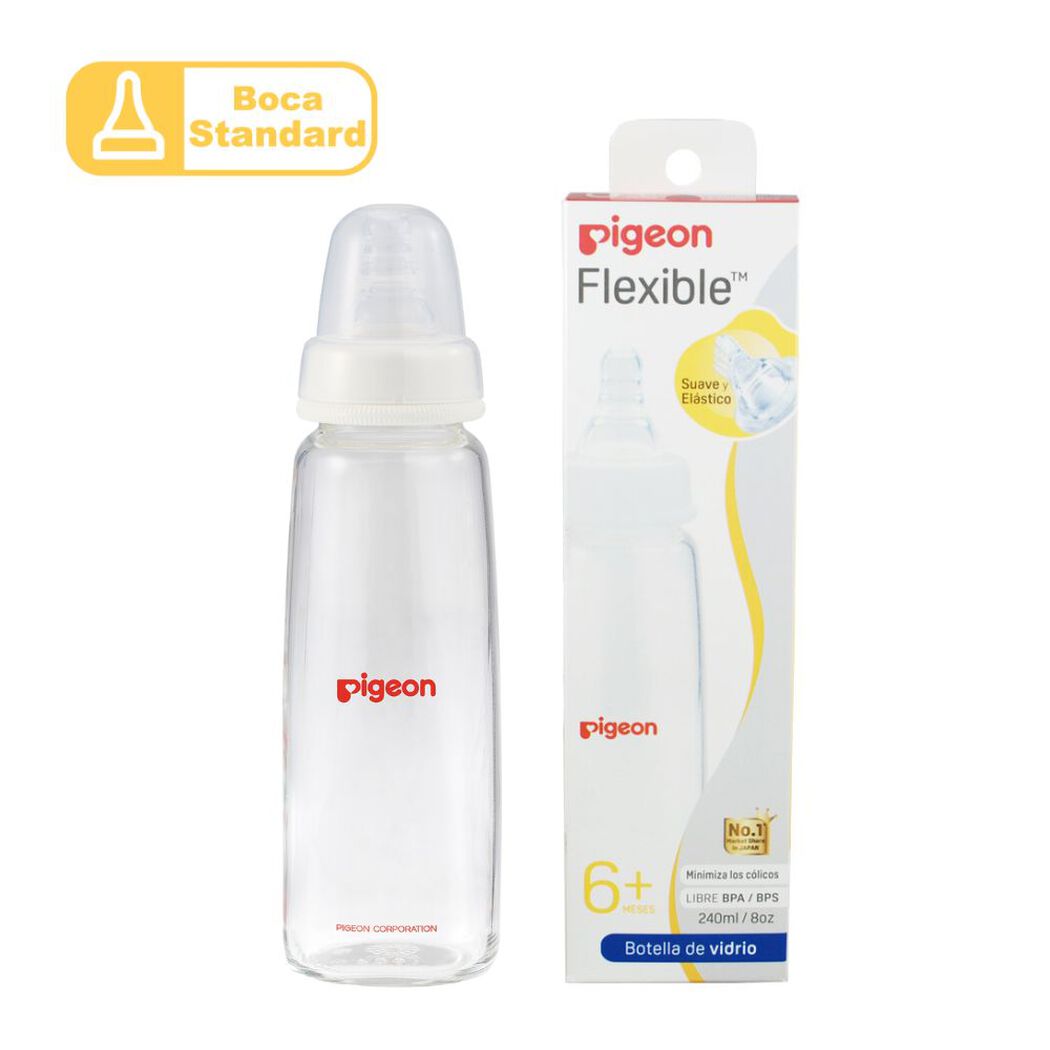 Mamadera Pigeon Vidrio 240 mL, , large image number 0