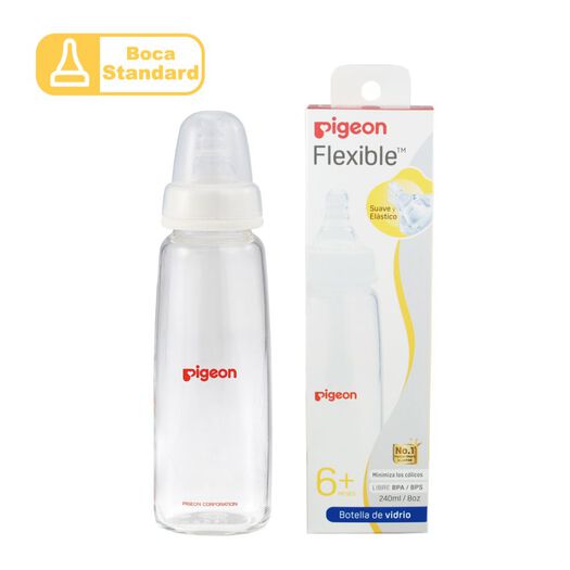 Biberon Boca Standard Vidrio Pigeon 240Ml, , large image number 0