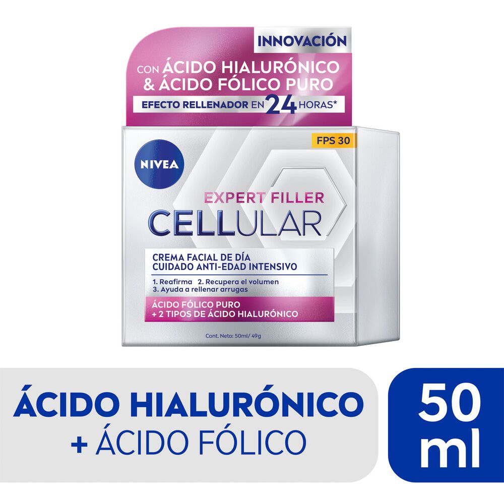 Crema Facial Nivea Cellular Filler Día FPS30 50 ml