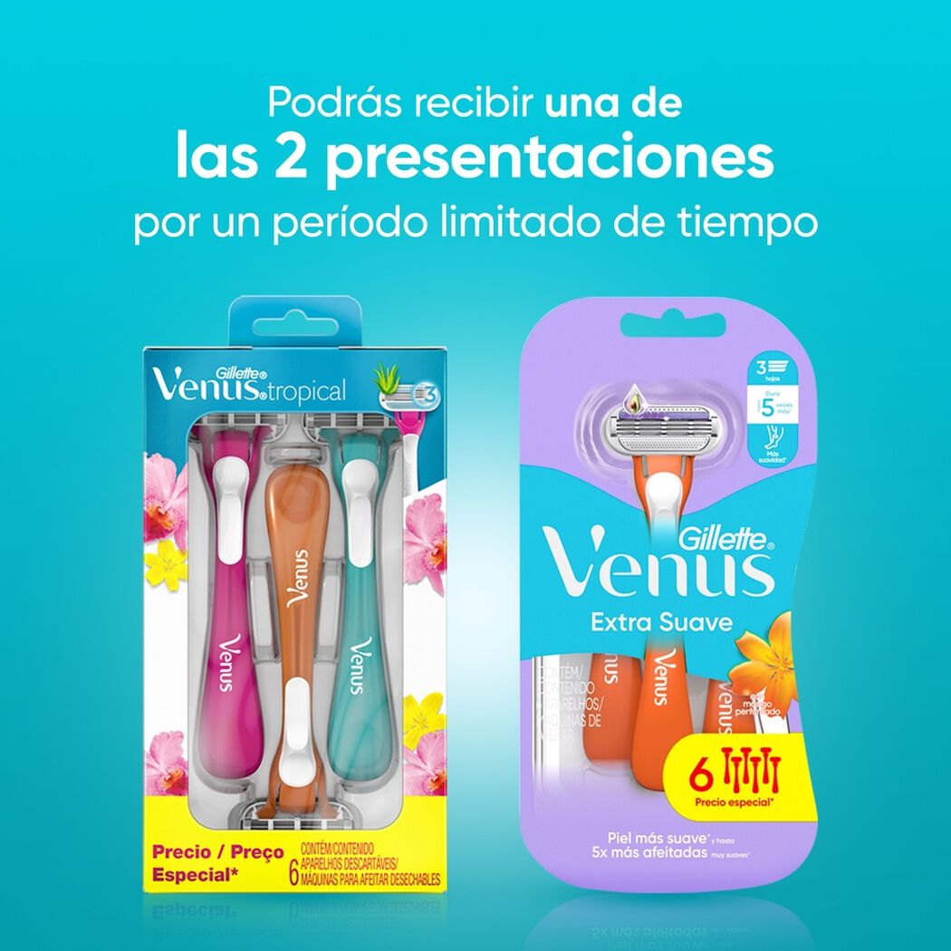 M&aacute;quinas de Afeitar Mujer Gillette Venus Extra Suave 6 un, , large image number 4