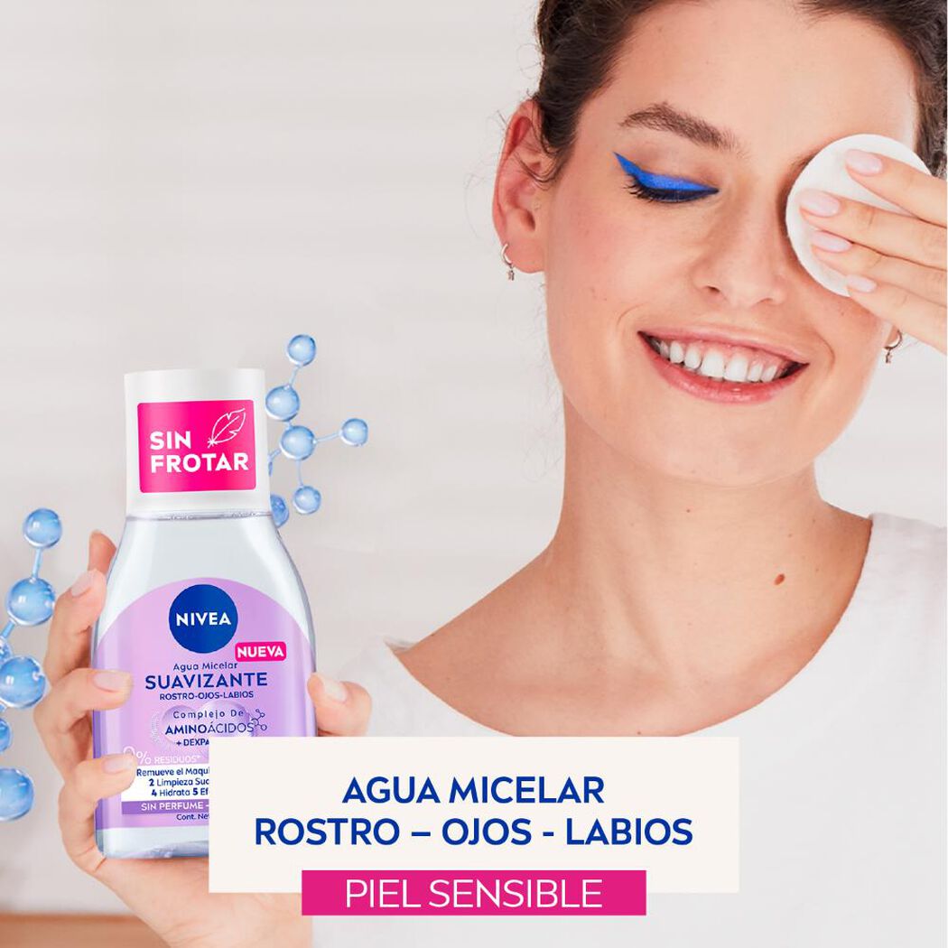 Agua Micelar Nivea Suavizante Piel Sensible 100 mL, , large image number 2