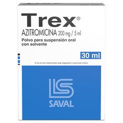 Trex 200 mg/5 ml x 30 ml Polvo para Suspensión Oral con Solvente