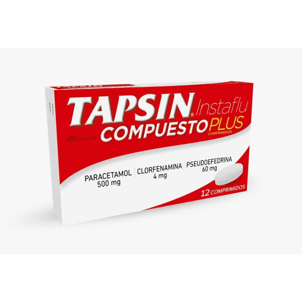 Tapsin Instaflu Comp Plus 12 Comprimidos, , large image number 0