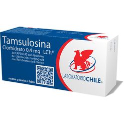 Tamsulosina 0.4 mg x 30 Cápsulas con Gránulos Recubiertos de Liberación Prolongada CHILE