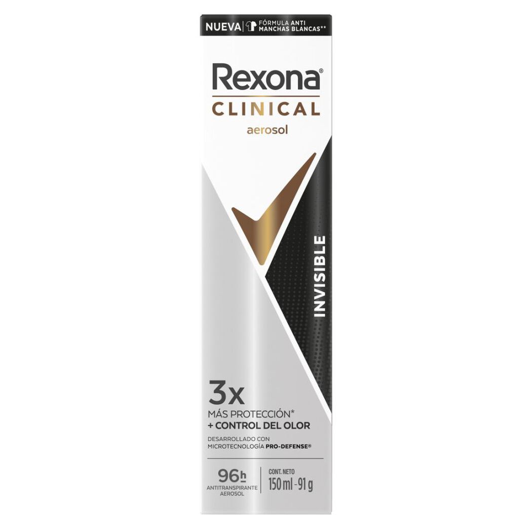 Rexona Clinical Desodorante en aereosol Invisible Woman 150m, , large image number 1