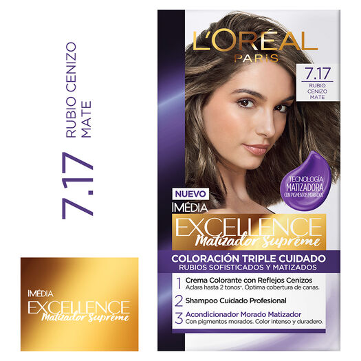 Excellence Matizador Supreme 7.17 Rubio Cenizo Mate x 12 mL, , large image number 0