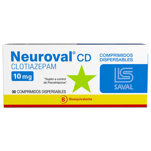 Neuroval Cd 10 mg Caja 30 Comp. Dispersables, , large image number 0