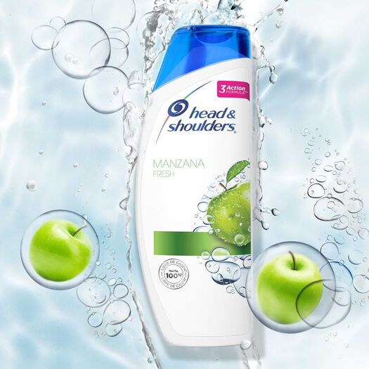 Head & Shoulders Shampoo Manzana Fresh x 375 mL, , large image number 1