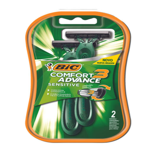 Máquina de Afeitar Bic Comfort3 Sensitive 2 un, , large image number 0