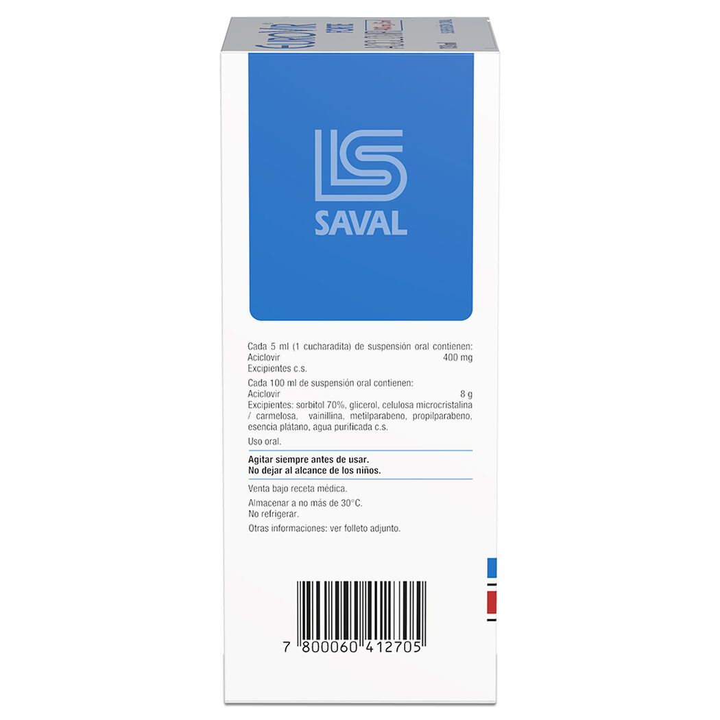Eurovir Forte 400 mg/5 mL x 100 mL Suspensión Oral, , large image number 1