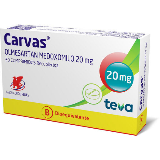 Carvas 20 mg x 30 Comprimidos, , large image number 0