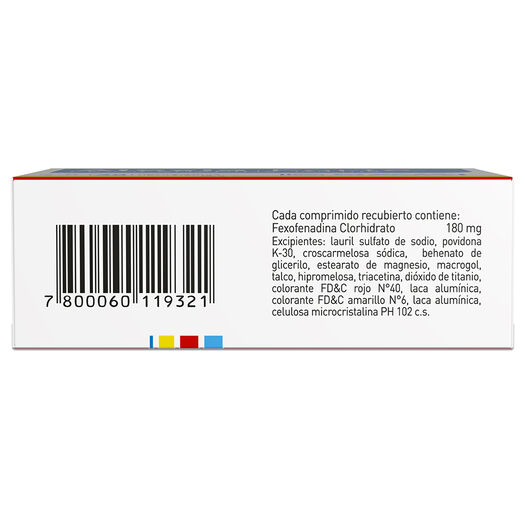 ALEXIA FORTE Fexofenadina clorhidrato 180 mg 30 comprimidos, , large image number 1