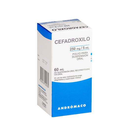 Cefadroxilo 250 mg/5 ml x 60 ml Suspensión ANDROMACO S.A., , large image number 0