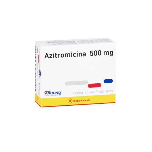 Azitromicina 500mg Caja 6 Comp. Recubiertos ASCEND, , large image number 0