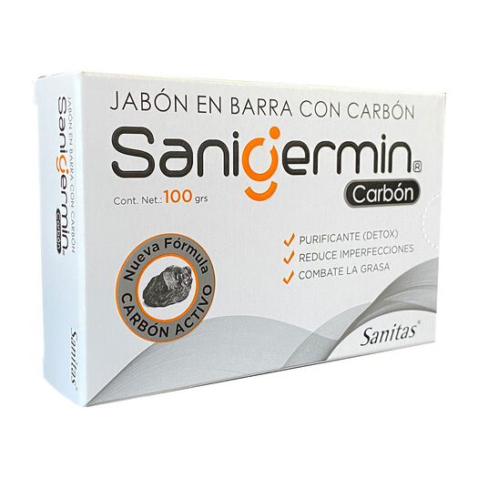 Sanigermin Carbon Jabon Pan 100 G., , large image number 0