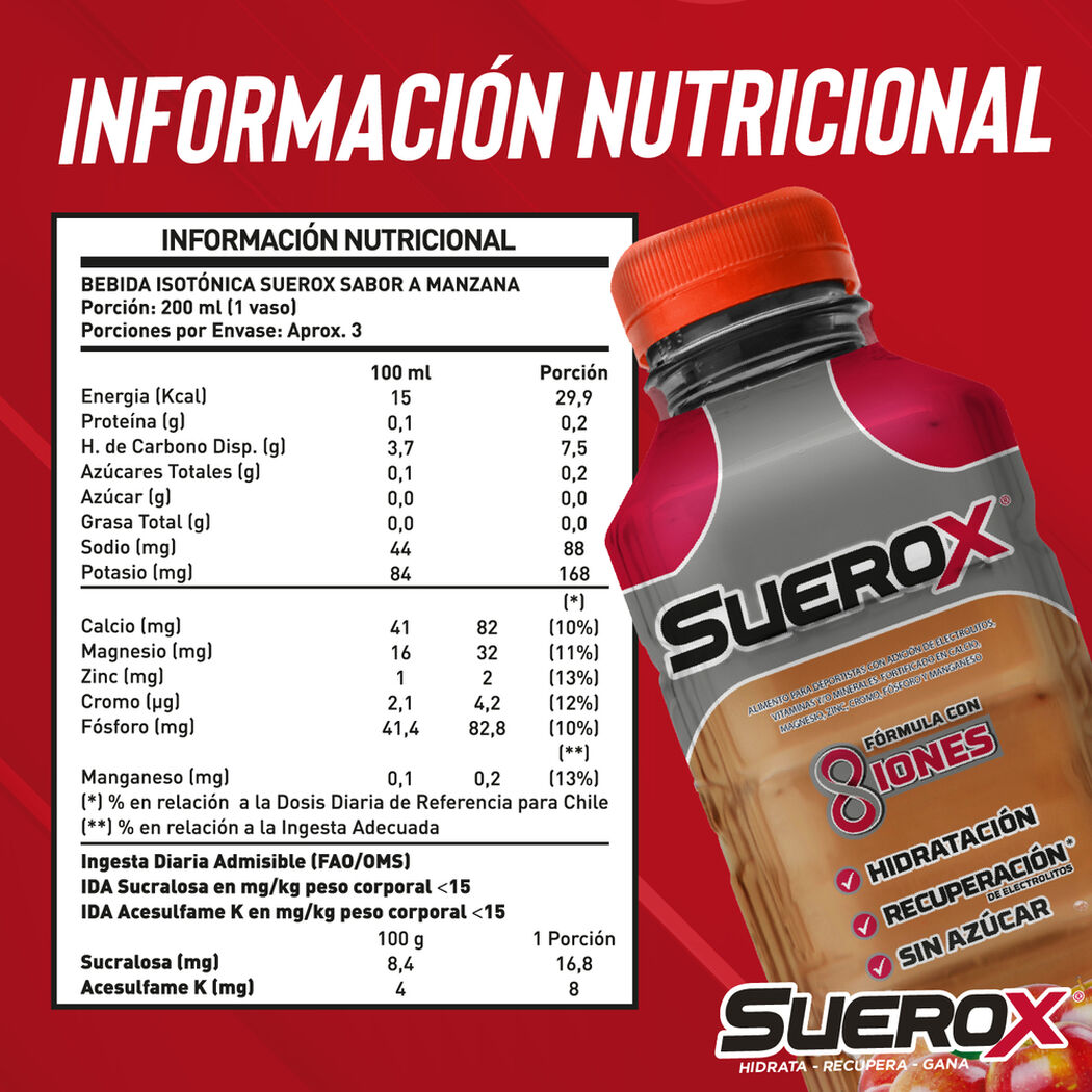 Suerox Manzana 630 ML, , large image number 1
