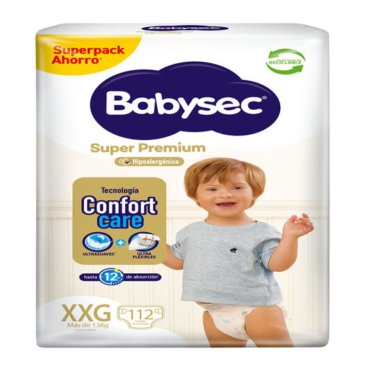 Pañales Babysec Super Premium XXG 112 un, , large image number 1