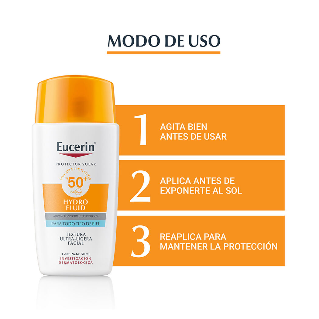 Protector Solar Eucerin Hydrofluid Fps50+ 50 mL, , large image number 2