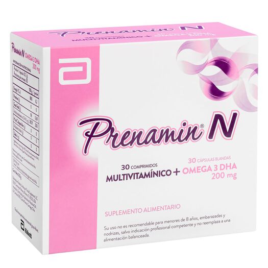 Prenamin N Doble Acción Vitaminas 400 UI 30 Comprimidos + 30 Cápsulas, , large image number 0
