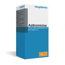 Azitromicina 200mg/5 ml x 15 ml Polvo para Suspensión Oral HOSPIFARMA CHILE LTD