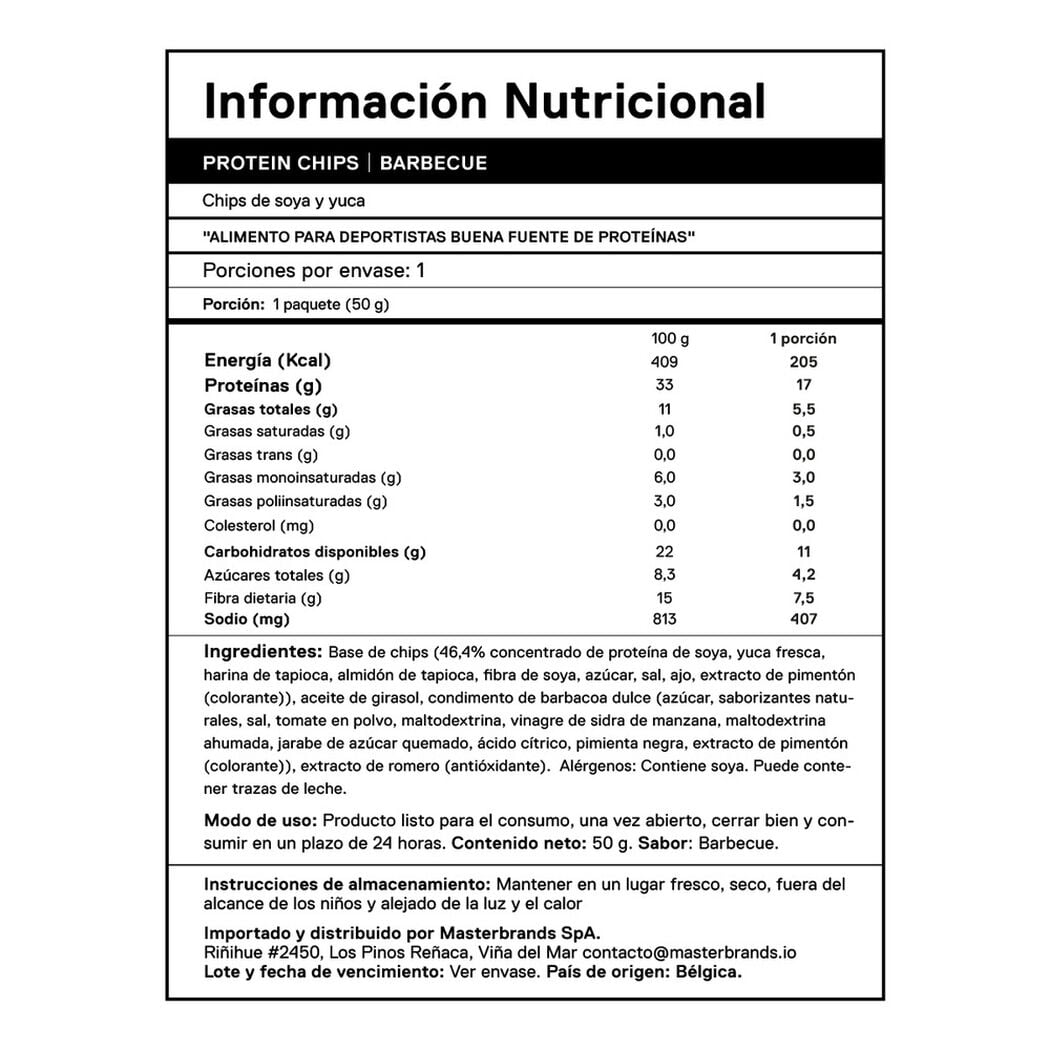 Chips de prote&iacute;na QNT Sabor BBQ 50 g, , large image number 1
