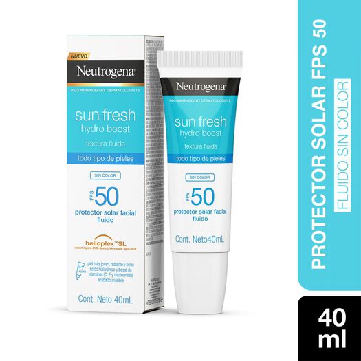 Protector Solar Neutrogena Hydro Boost Sin Color Fps50 40ml, , large image number 0